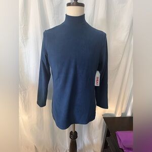 NWT Mock Turtle Neck. Blue. Soft Men’s Size XXL. No Pockets. Pullover. Cozy